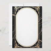 Luxe sjabloon met zwart en wit marmer kaart (Achterkant)