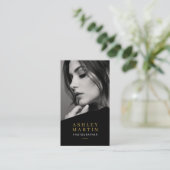 Luxe sjabloon voor visitekaartje van fotograaf (Staand voorkant)