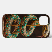 Luxe Slang Esthetiek Smaragd Edelsteen Goud Case-Mate iPhone Case (Achterkant (horizontaal))