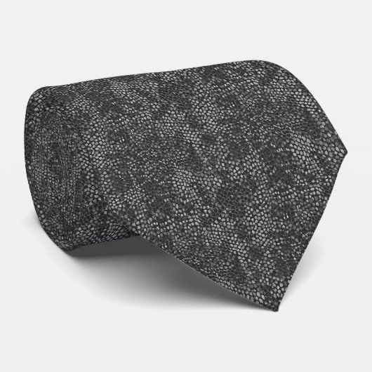 Luxe Slangenhuid Textuurpatroon Stropdas (Opgerold)