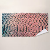 Luxe slangenhuidtextuur backaardtextuur, leest badhanddoek (Badhanddoek)