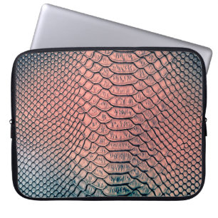 Luxe slangenhuidtextuur backaardtextuur, leest laptop sleeve