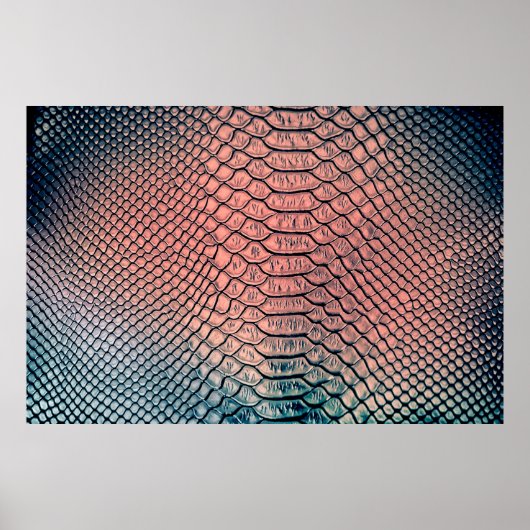Luxe slangenhuidtextuur backaardtextuur, leest poster (Voorkant)