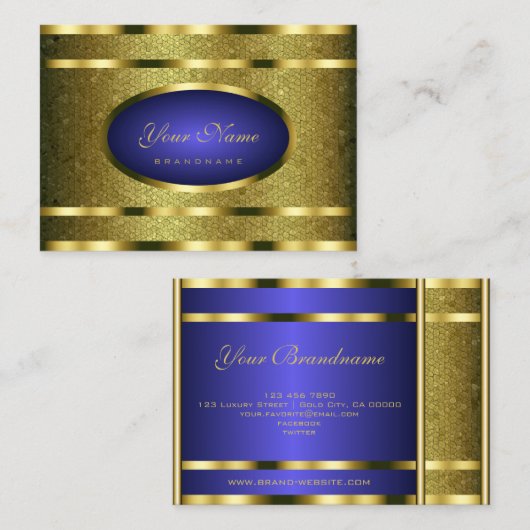 Luxe slangenpatroon met Gold Effect Professional Visitekaartje (Voorkant / Achterkant)