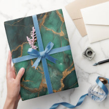 Luxe Smaragd Goud Marmer Groen Abstract Patroon