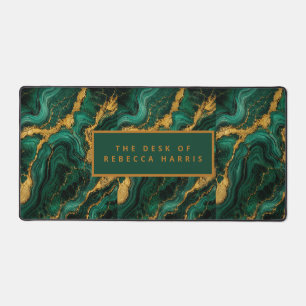 Luxe Smaragd Malachiet Gouden Executive Bureaumat