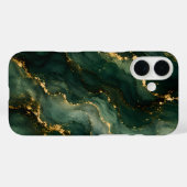Luxe Smaragd Marmer met Gouden Aders Case-Mate iPhone Case (Achterkant (horizontaal))