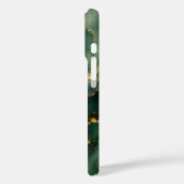 Luxe Smaragd Marmer met Gouden Aders Case-Mate iPhone Case (Achterkant / Links)