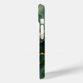 Luxe Smaragd Marmer met Gouden Aders Case-Mate iPhone Case (Achterkant / Links)