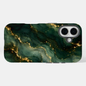 Luxe Smaragd Marmer met Gouden Aders Case-Mate iPhone Case (Achterkant (horizontaal))