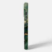 Luxe Smaragd Marmer met Gouden Aders Case-Mate iPhone Case (Achterkant / Links)