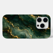 Luxe Smaragd Marmer met Gouden Aders Case-Mate iPhone Case (Achterkant (horizontaal))