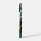 Luxe Smaragd Marmer met Gouden Aders iPhone 15 Case (Linkerkant)