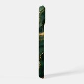 Luxe Smaragd Marmer met Gouden Aders iPhone 15 Case (Rechterkant)