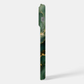 Luxe Smaragd Marmer met Gouden Aders iPhone Hoesje (Linkerkant)