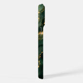 Luxe Smaragd Marmer met Gouden Aders iPhone Hoesje (Rechterkant)