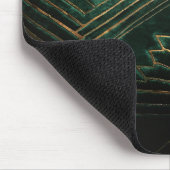 Luxe Smaragdgroene en Messing Art Deco Muismat (Hoek)
