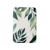 Luxe Smaragdgroene Gouden Botanische Badmat (Voorkant Verticaal)