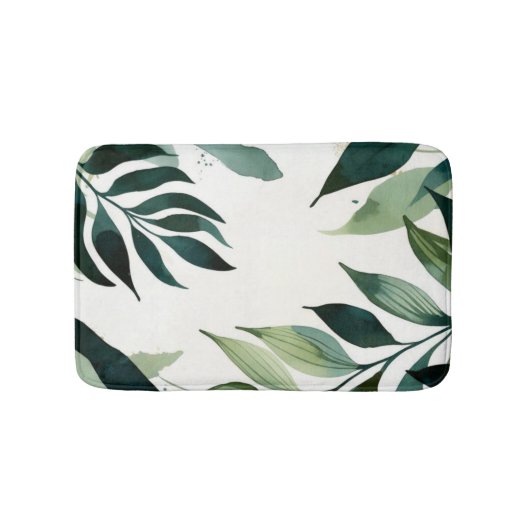 Luxe Smaragdgroene Gouden Botanische Badmat (Voorkant)