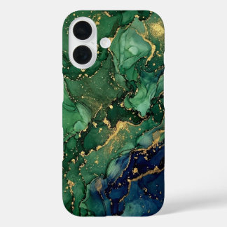 Luxe Smaragdgroene Gouden Marmeren Hoesje