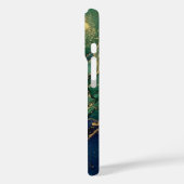 Luxe Smaragdgroene Gouden Marmeren Hoesje (Achterkant / Links)