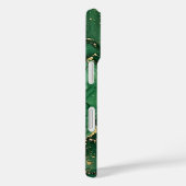 Luxe Smaragdgroene Gouden Marmeren Hoesje (Achterkant / Rechts)