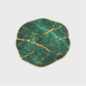 Luxe Smaragdgroene Marmer en Gouden Sticker Moder (Voorkant)