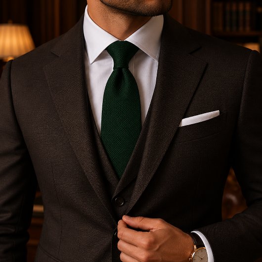 Luxe Smergroene Textuur Stropdas