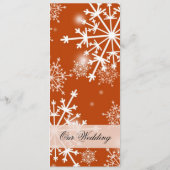 Luxe Sneeuwvlokken Winter Vakantie Menu (Achterkant)