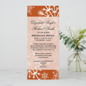 Luxe Sneeuwvlokken Winter Vakantie Menu (Staand voorkant)