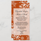 Luxe Sneeuwvlokken Winter Vakantie Menu (Voorkant / Achterkant)