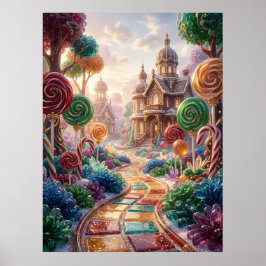 Luxe Snoepbos Droomlandschap Poster