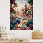 Luxe Snoepbos Droomlandschap Poster (Keuken)