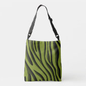 Luxe Soft Green 3D-Zebra golf Crossbody Tas (Achterkant)
