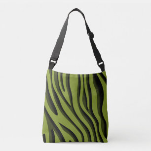 Luxe Soft Green 3D-Zebra golf Crossbody Tas
