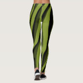 Luxe Soft Green 3D-Zebra golf Leggings (Achterkant)