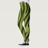Luxe Soft Green 3D-Zebra golf Leggings (Links)