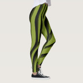 Luxe Soft Green 3D-Zebra golf Leggings (Rechts)