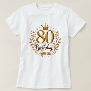 Luxe Sparkle 80 jaar Queen Graphic T-shirt
