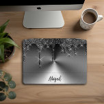Luxe Sparkle Black Dripping Glitter Gepersonalisee iPad Pro Cover<br><div class="desc">Prachtige luxe Sparkle Black Dripping Glitter met geborsteld Metalen Textuur Ontwerp Gepersonaliseerde iPad Pro Hoesje</div>
