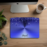 Luxe Sparkle Blue Dripping Glitter Gepersonaliseer iPad Pro Cover<br><div class="desc">Prachtige luxe Sparkle Blue Dripping Glitter met geborsteld Metalen Textuur Ontwerp Gepersonaliseerde iPad Pro Hoesje</div>