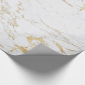 Luxe Sparkle Gold Folie Marmer Cadeaupapier (Hoek)