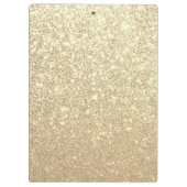 Luxe Sparkle Gold Glitter Naam Klembord (Achterkant)