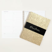 Luxe Sparkle Gold Glitter Naam Planner (Display)