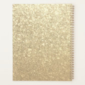 Luxe Sparkle Gold Glitter Naam Planner (Achterkant)