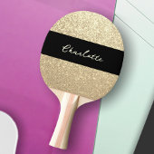 Luxe Sparkle Gold Glitter Naam Tafeltennisbatje