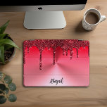 Luxe Sparkle Red Dripping Glitter gepersonaliseerd iPad Pro Cover<br><div class="desc">Prachtige luxe Sparkle Red Dripping Glitter met geborsteld Metalen Textuur Ontwerp Gepersonaliseerde iPad Pro Hoesje</div>