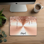 Luxe Sparkle Roos Gold Dripping Glitter Persoonlij iPad Pro Cover<br><div class="desc">Prachtige luxe Sparkle Roos Gold Dripping Glitter met geborsteld Metalen Textuur Ontwerp Gepersonaliseerde iPad Pro</div>