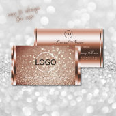 Luxe Sparkle Roos Golden Glitter voeg Logo toe Visitekaartje