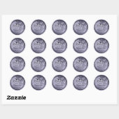Luxe-sparkle-script body-label ronde sticker (Vel)